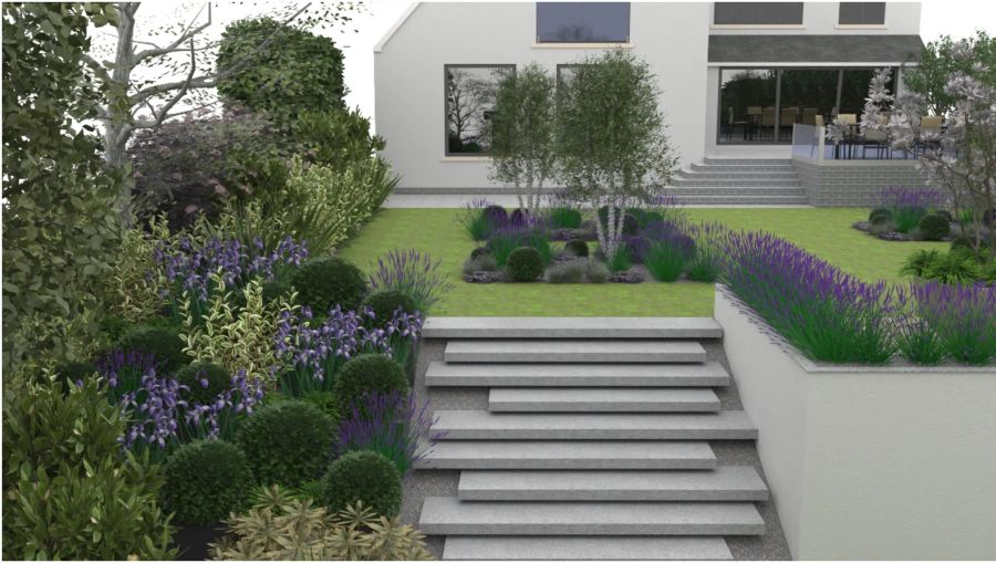 Large Sloped Garden, Wrotham