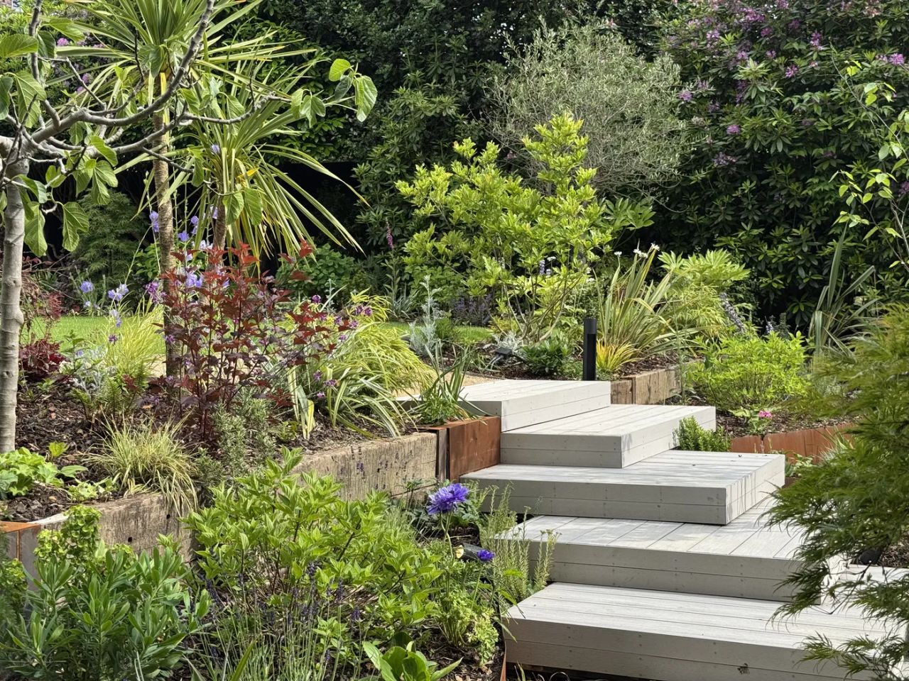 Contemporary English Tiered Garden