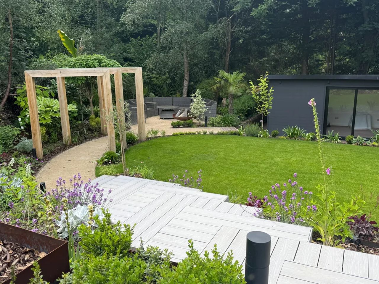 Contemporary English Tiered Garden