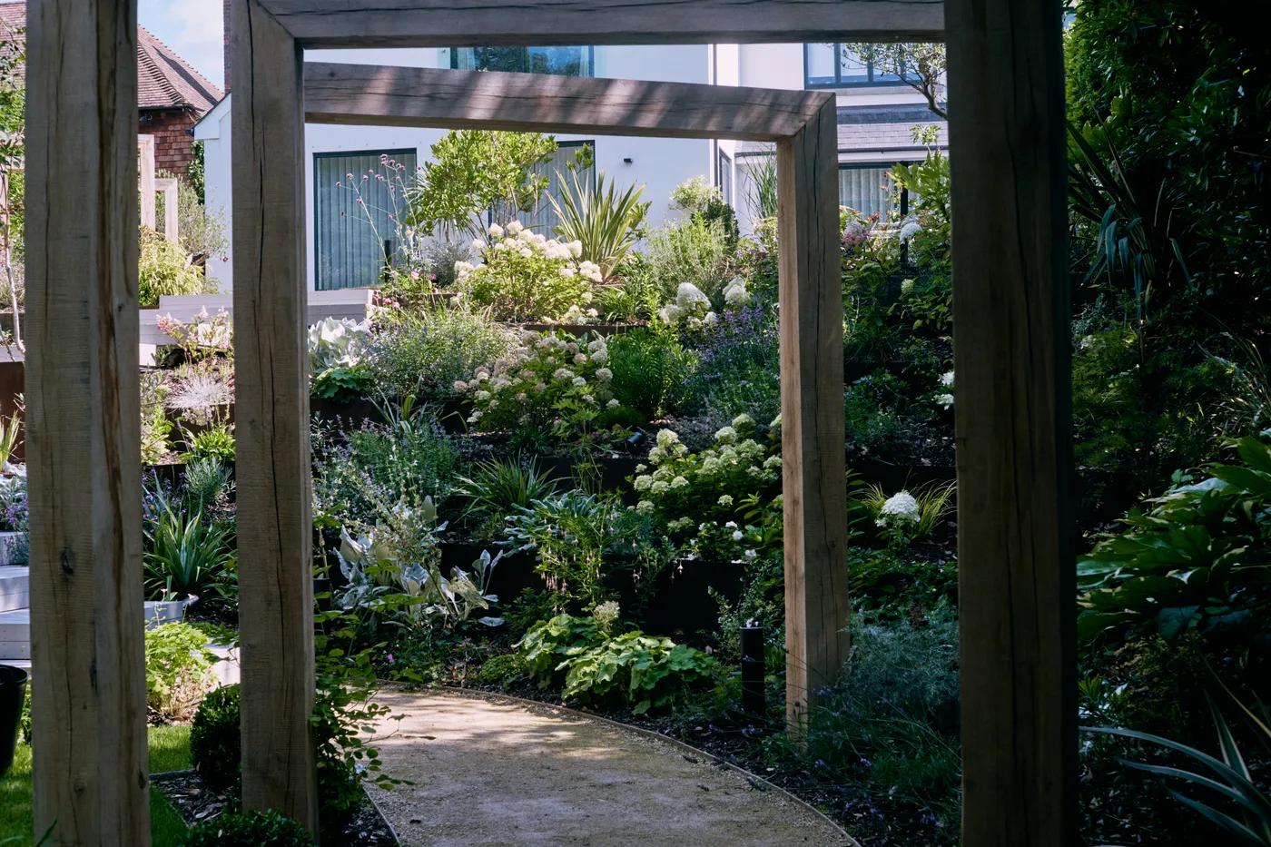 Contemporary English Tiered Garden