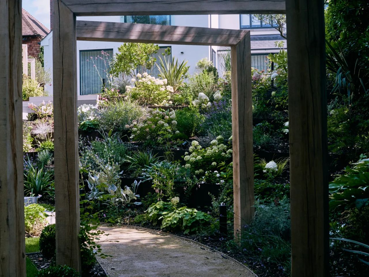 Contemporary English Tiered Garden