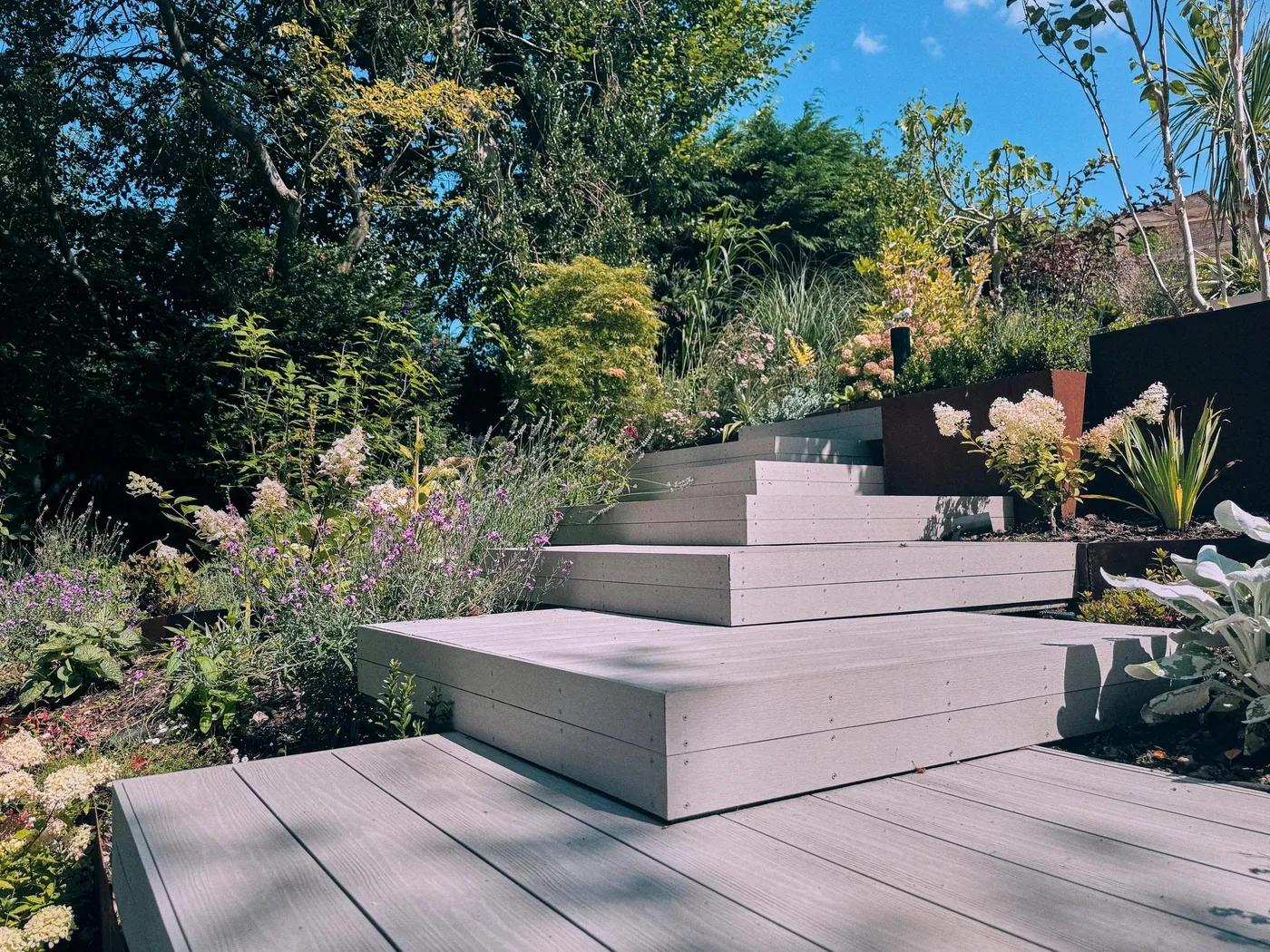 Contemporary English Tiered Garden