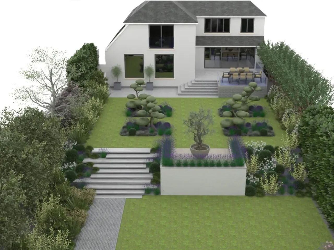 Large Sloped Garden