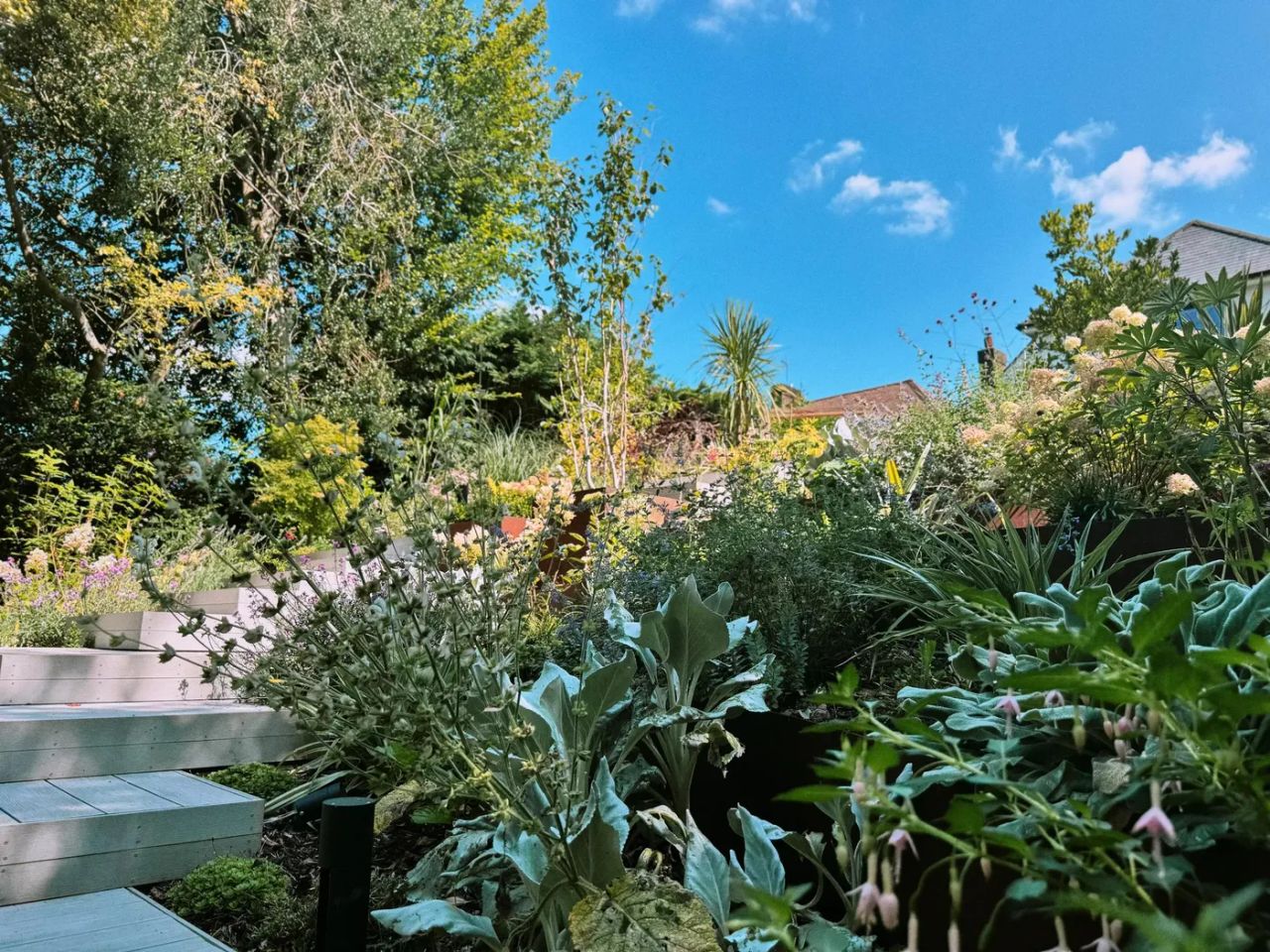 Contemporary English Tiered Garden