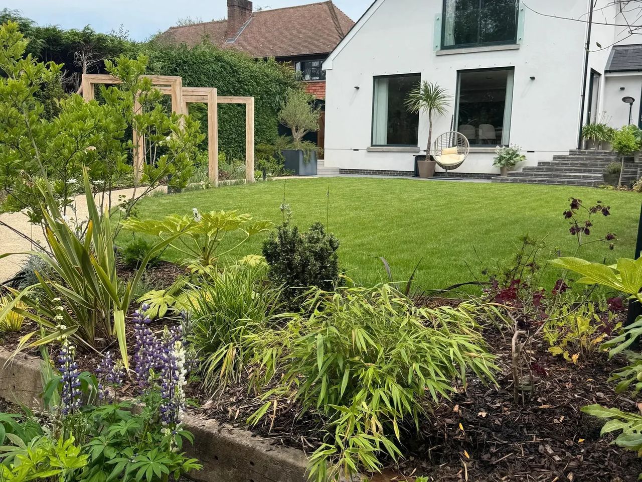 Contemporary English Tiered Garden