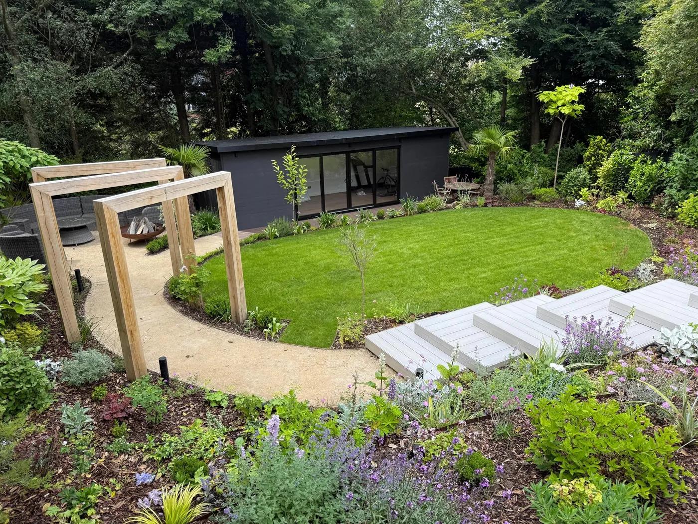 Contemporary English Tiered Garden