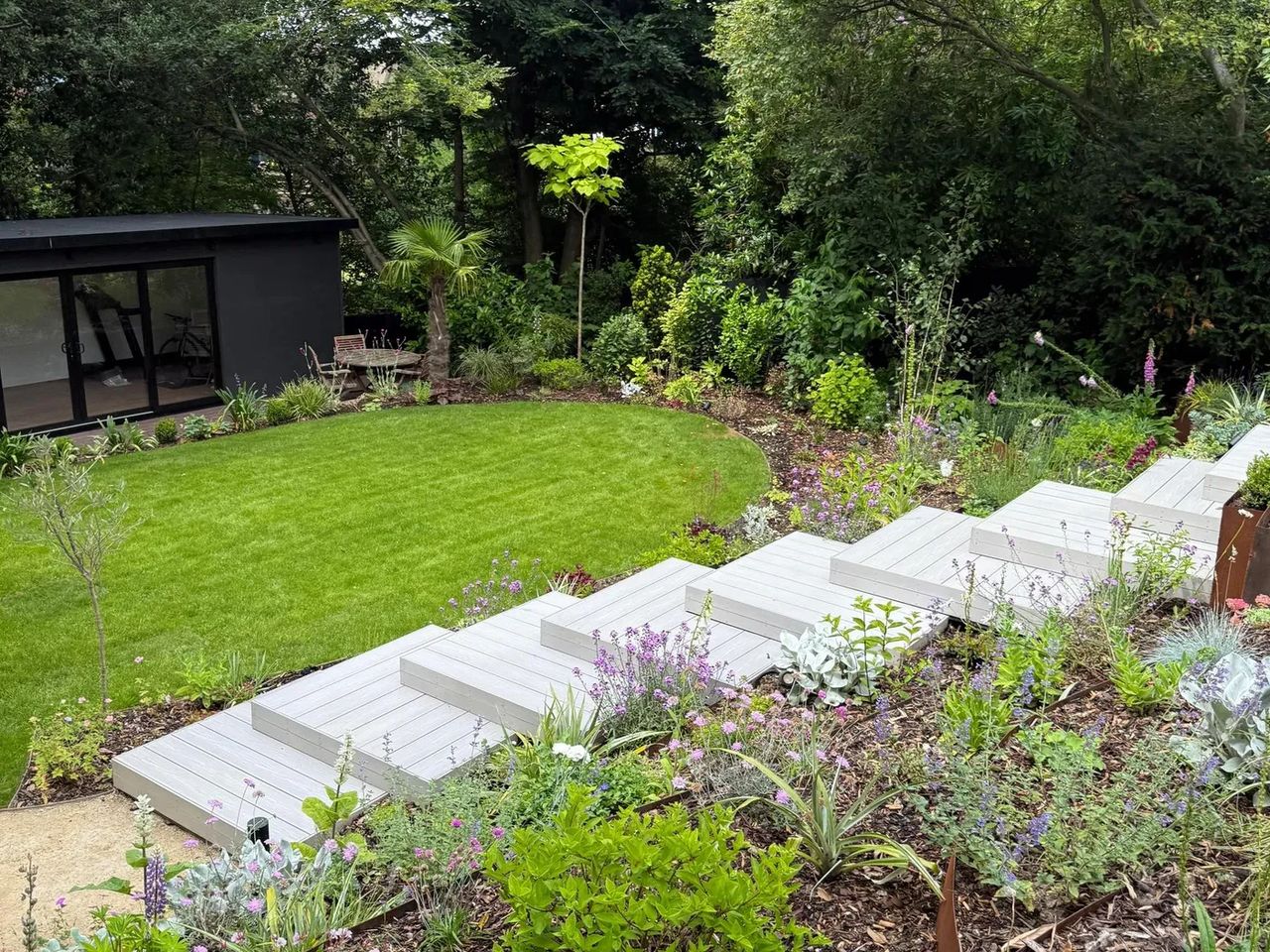 Contemporary English Tiered Garden