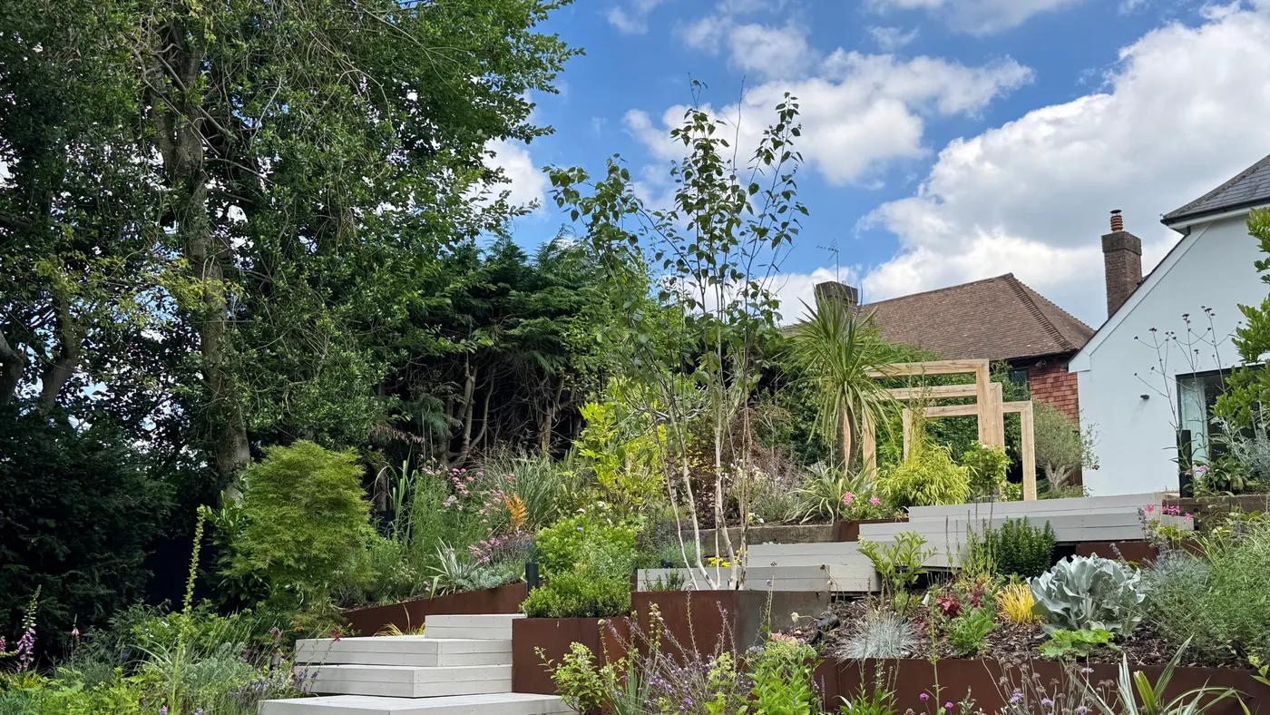 Contemporary English Tiered Garden
