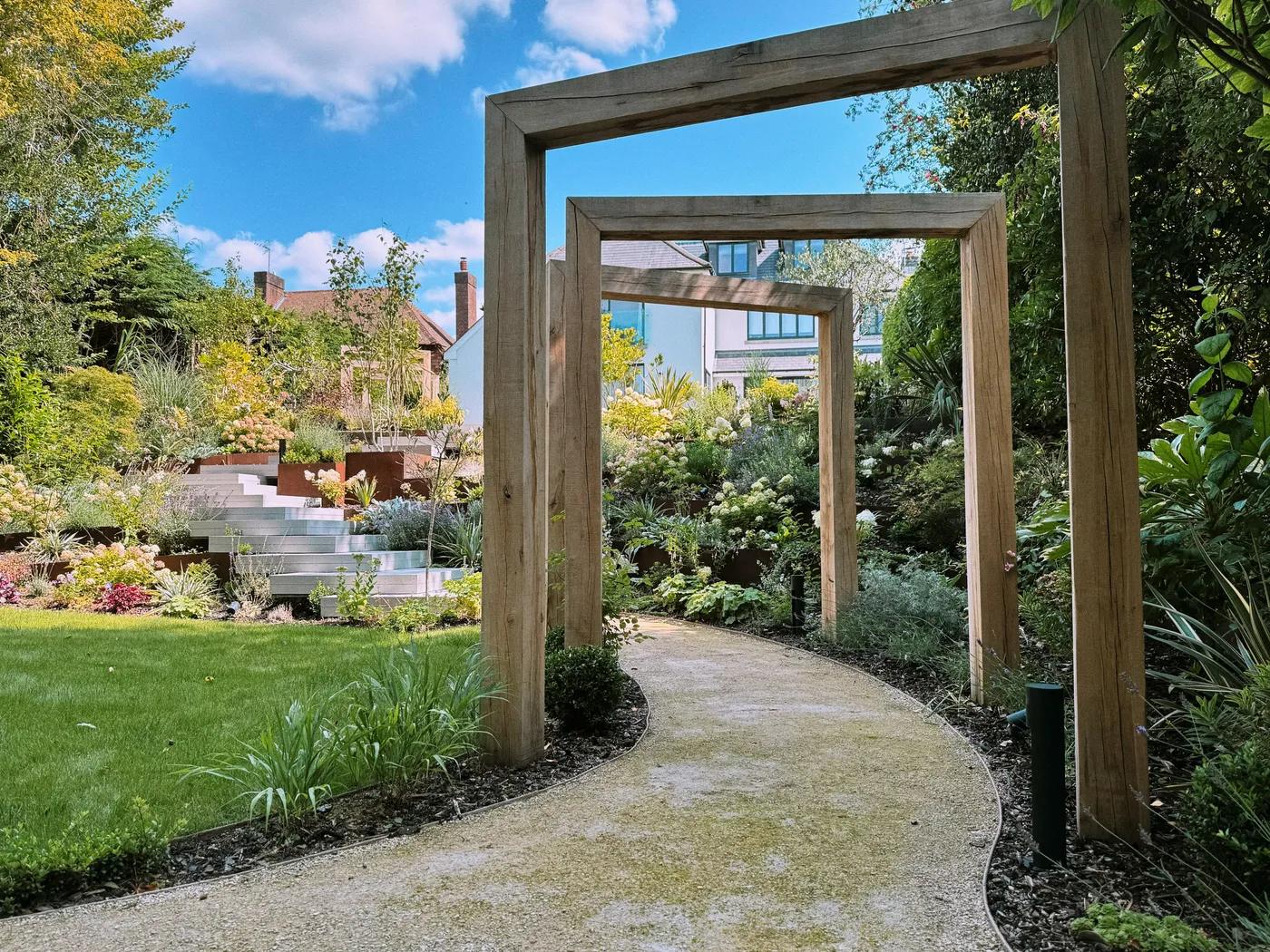 Contemporary English Tiered Garden
