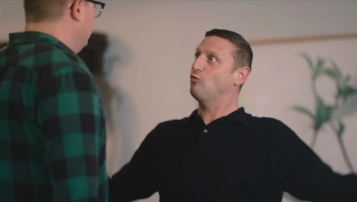 I'm gonna go blast the heat. (Why?) Fuck with his wife. He's making her wear a coat so she doesn't get pinched.