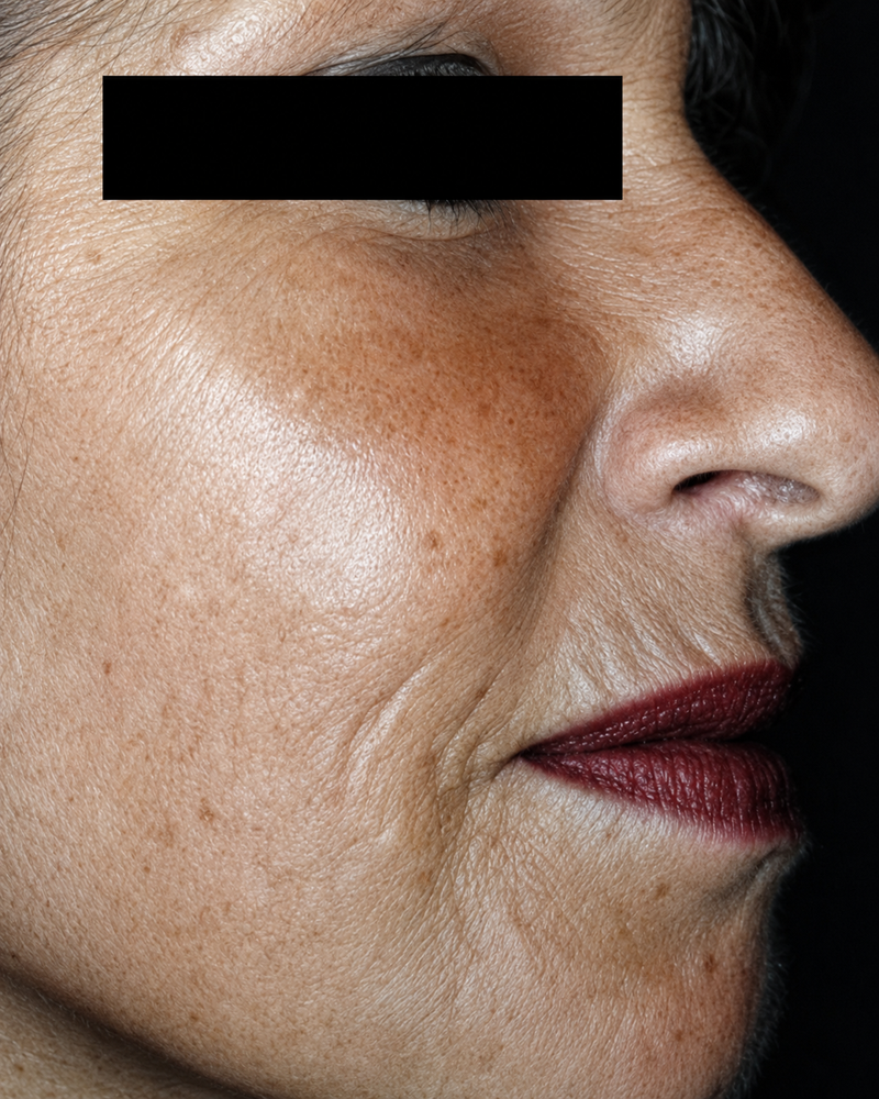 Before: Sun-stressed and aged skin