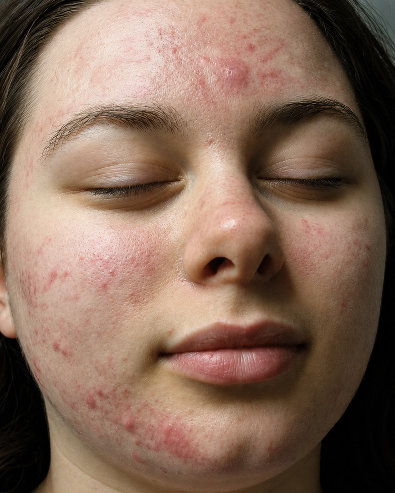 Before: Blemish-prone skin