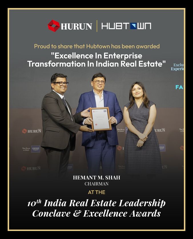 Hubtown awarded with Excellence in Enterprise Transformation in Indian Real Estate