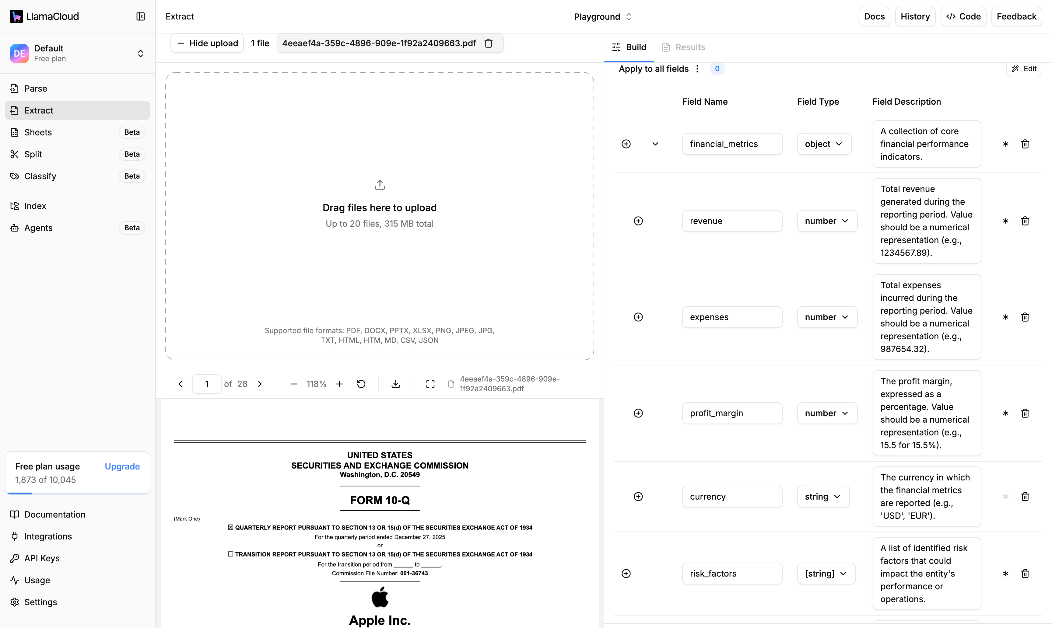 Page-Level Document Extraction with AI | LlamaExtract