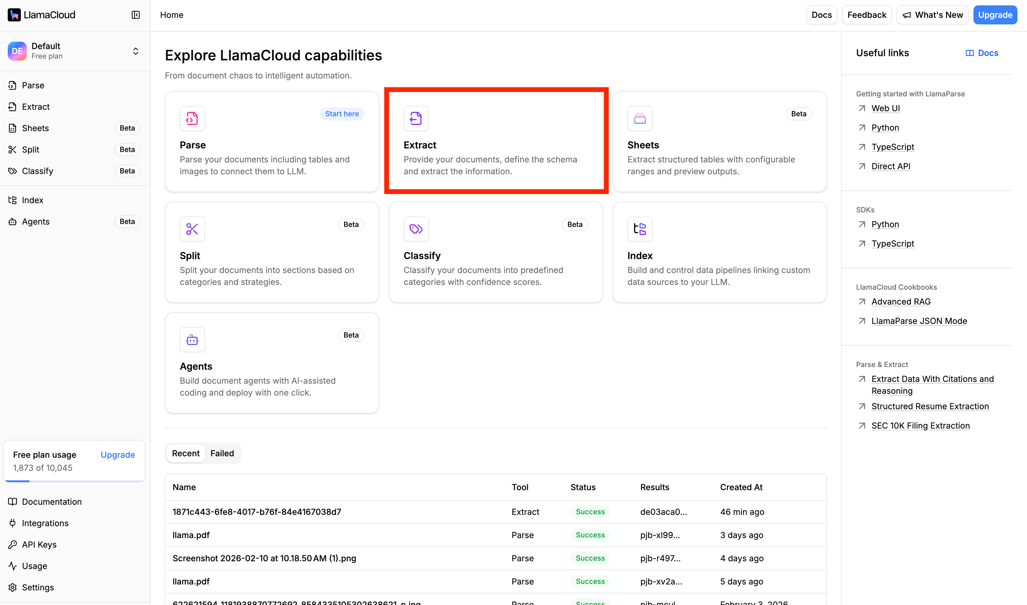 Page-Level Document Extraction with AI | LlamaExtract