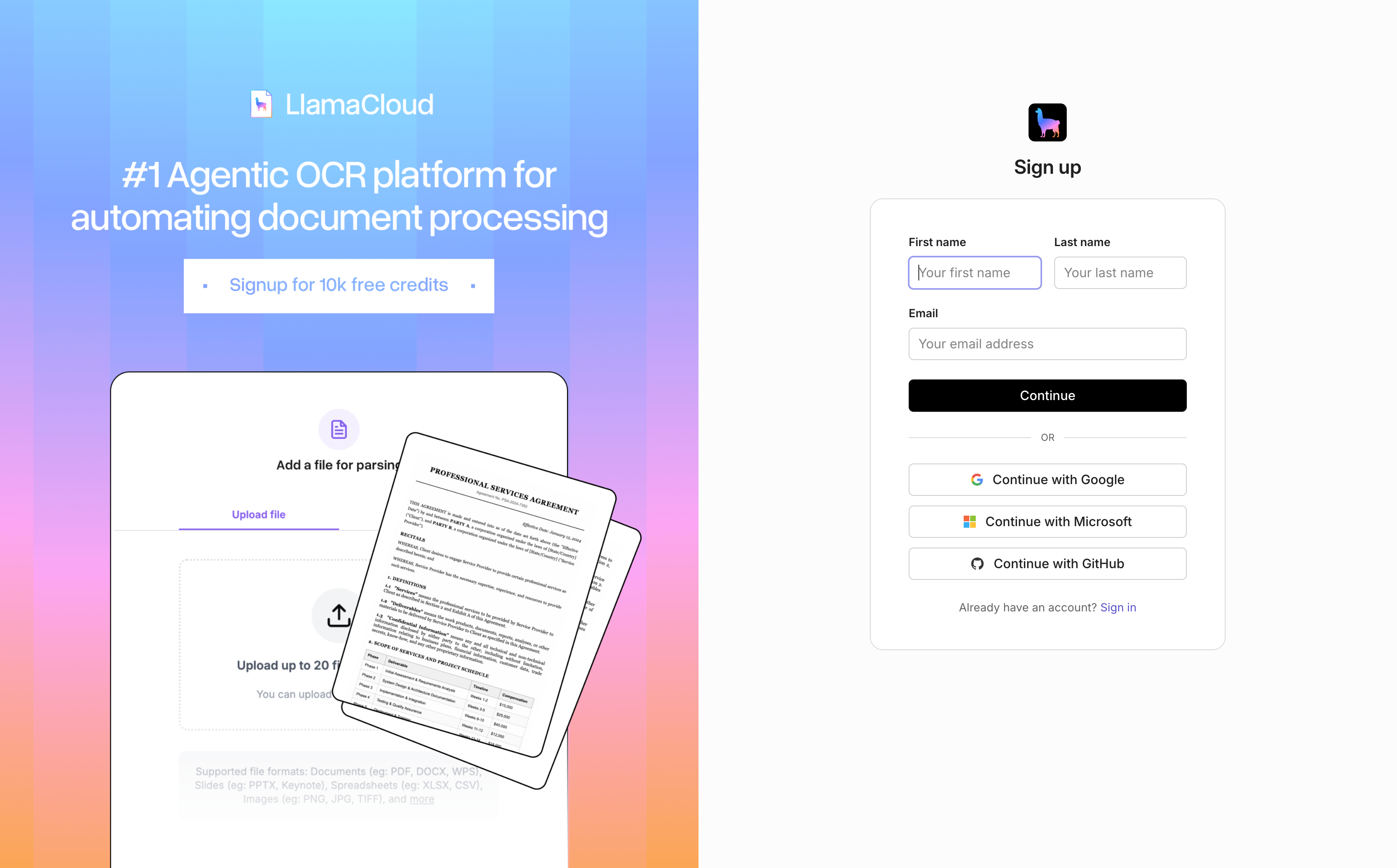 Page-Level Document Extraction with AI | LlamaExtract
