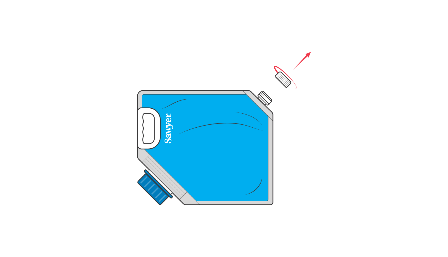 Remove the small cap from full bladder