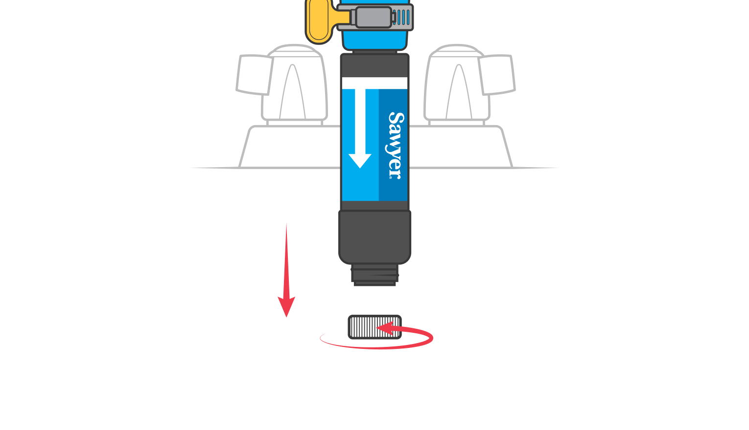 Remove the white cap