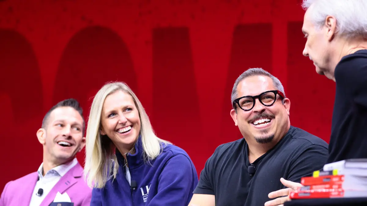 Mega Agent speakers on stage during a panel with Gary Keller at past Mega Agent Camp.