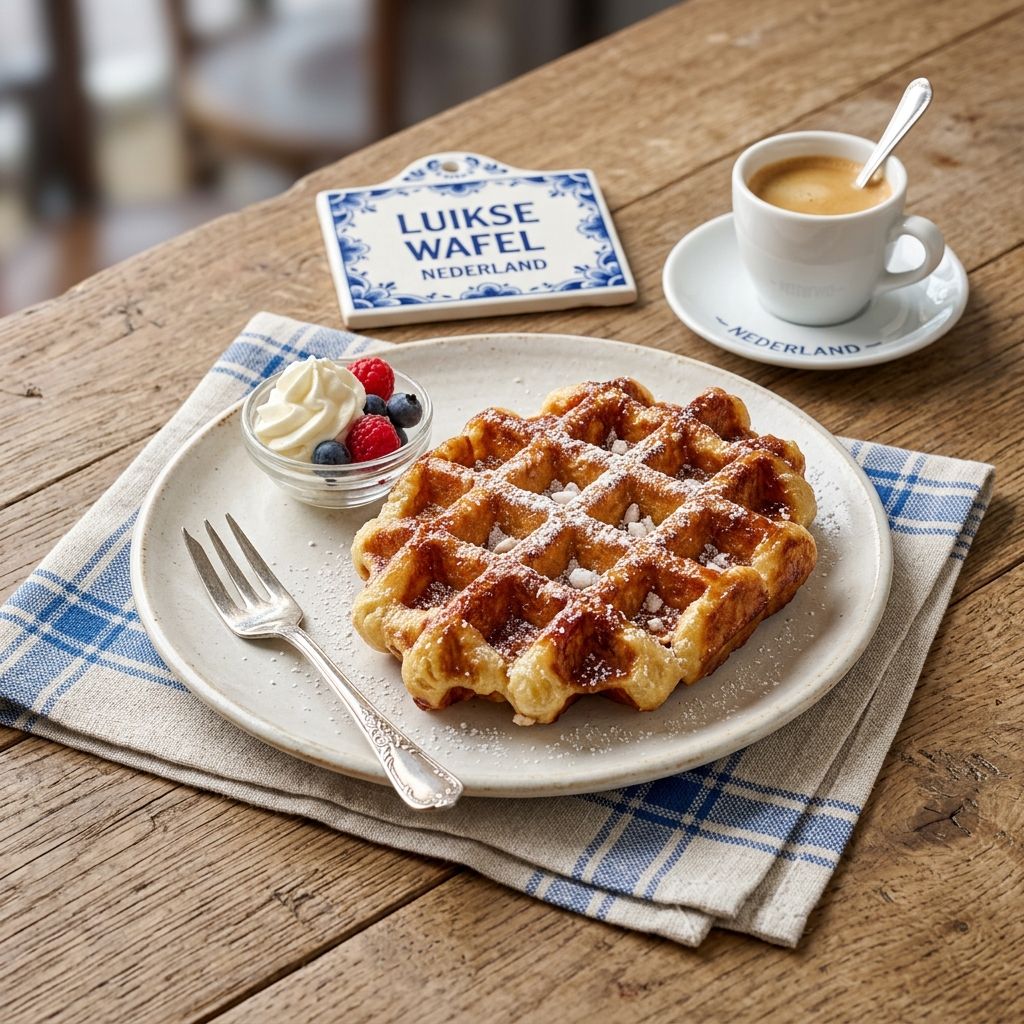 Warm Waffle with Syrup