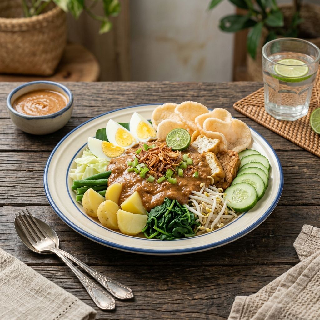 Vegetable Salad with Peanut Sauce