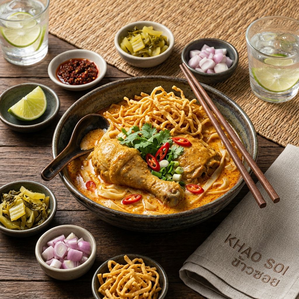 Northern Thai Coconut Curry Noodle Soup