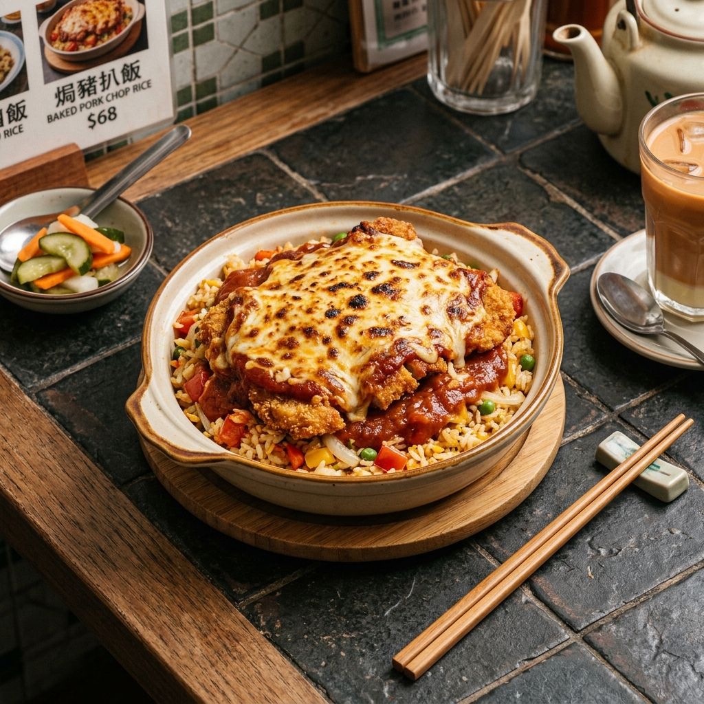 Baked Pork Chop Rice