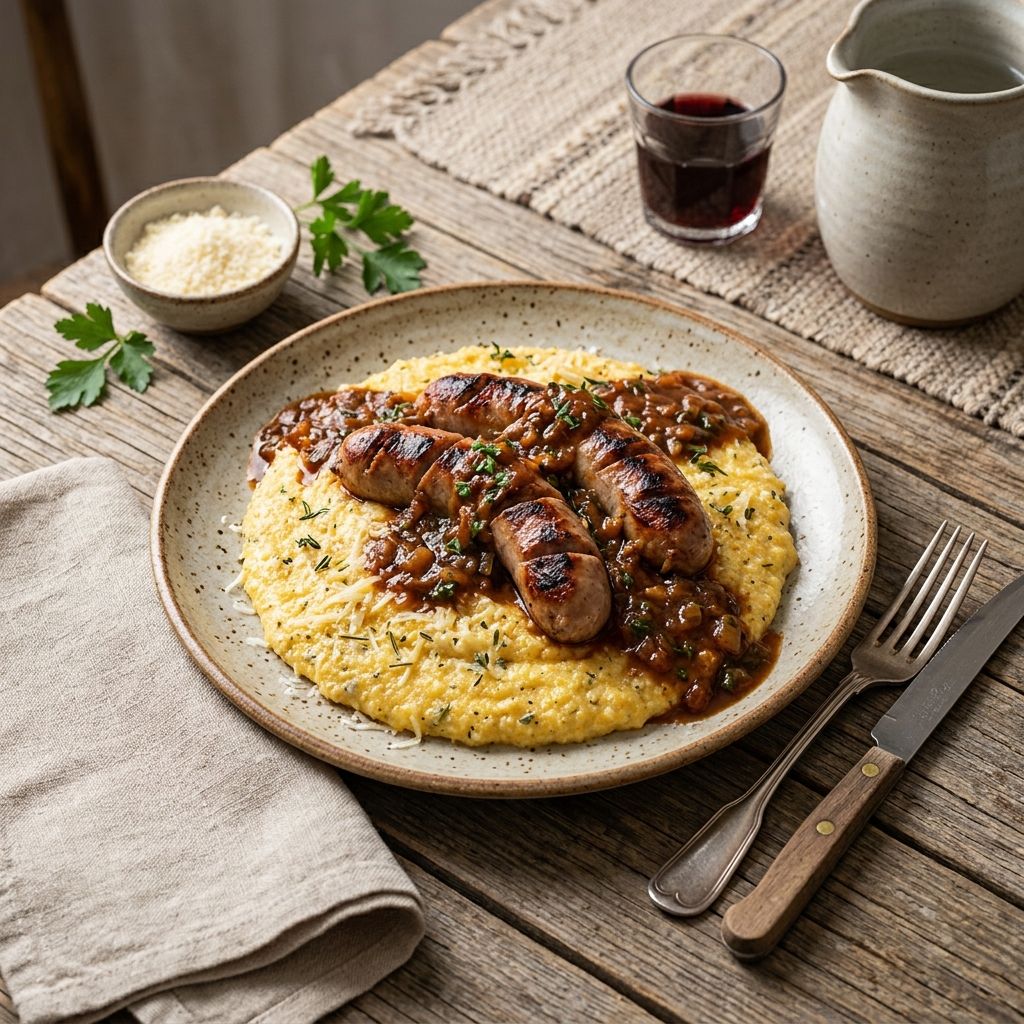 Polenta with Luganighe