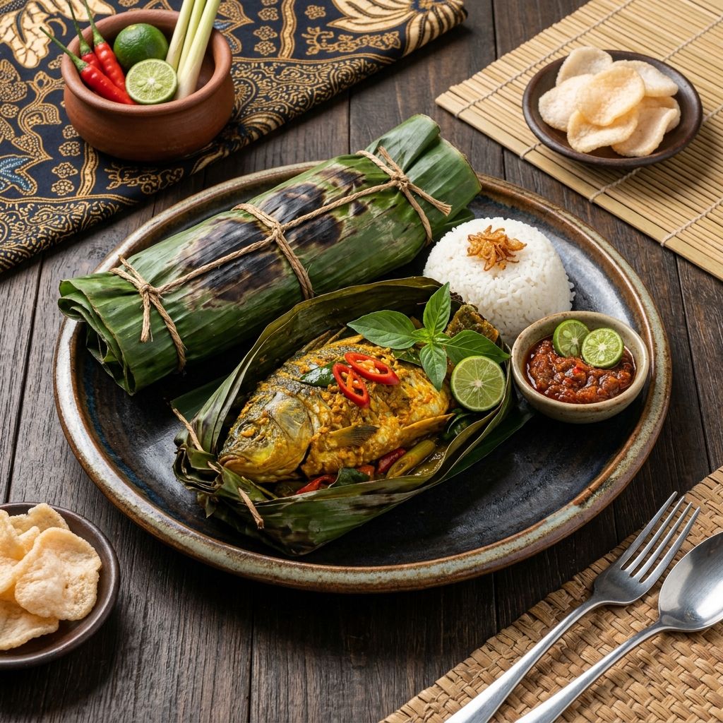 Fish Mousse in Banana Leaf