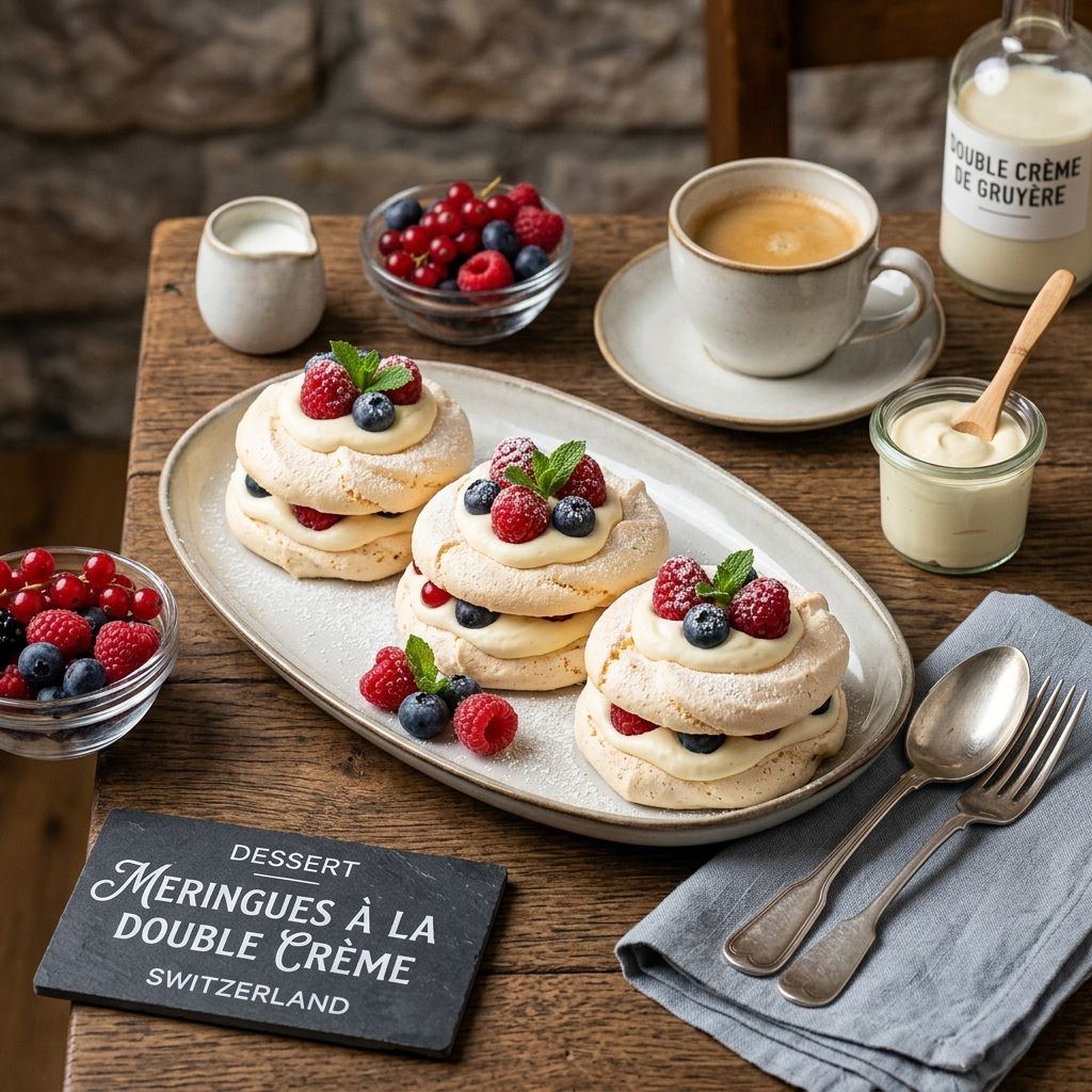 Meringues with Double Cream