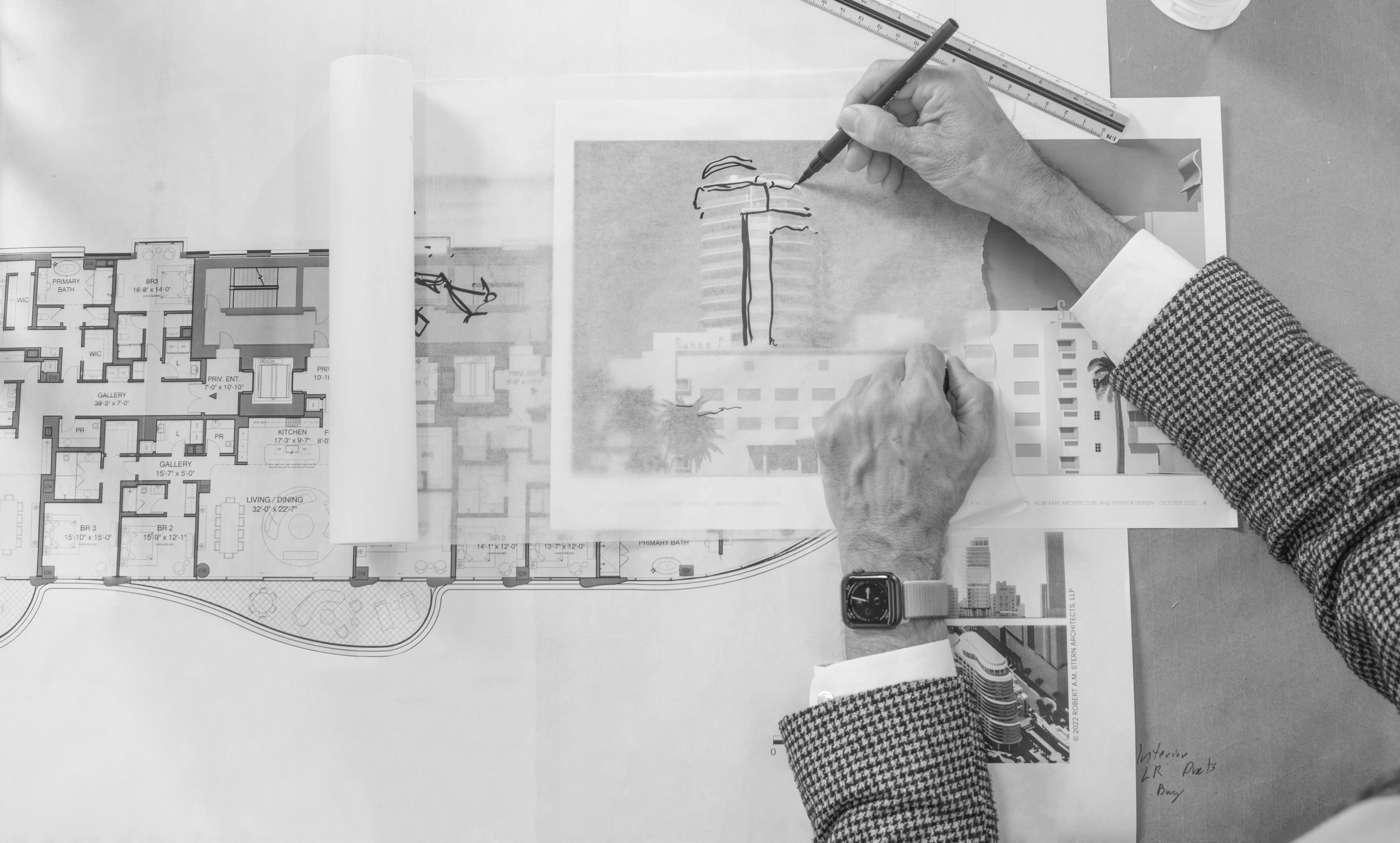 RAMSA architect sketching.