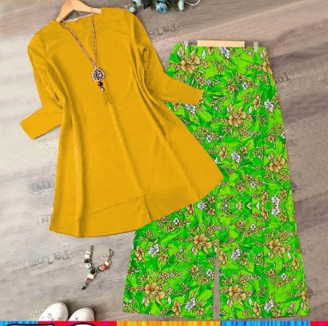 Beautiful Elegant Casual Ware Summer 2 Piece Stitched Suit - Image 4