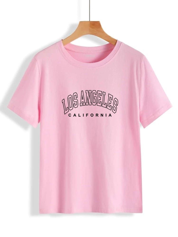 Stylish Cotton T-shirt for Girls and Women - Los Angeles Printed Casual Top - Image 5