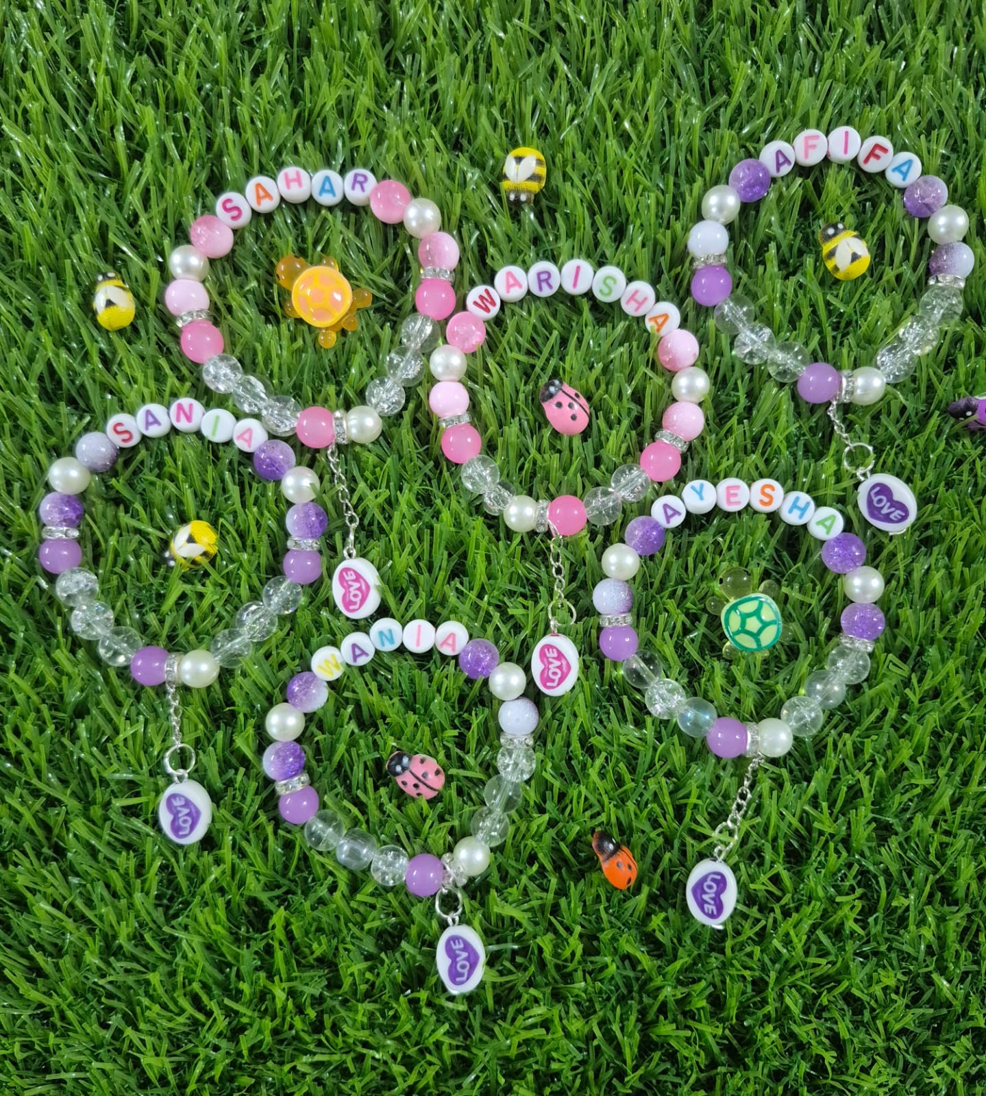 hand made bracelets customize girls bracelet personalised your name Trendy fashion gift jewellery bff - Image 1