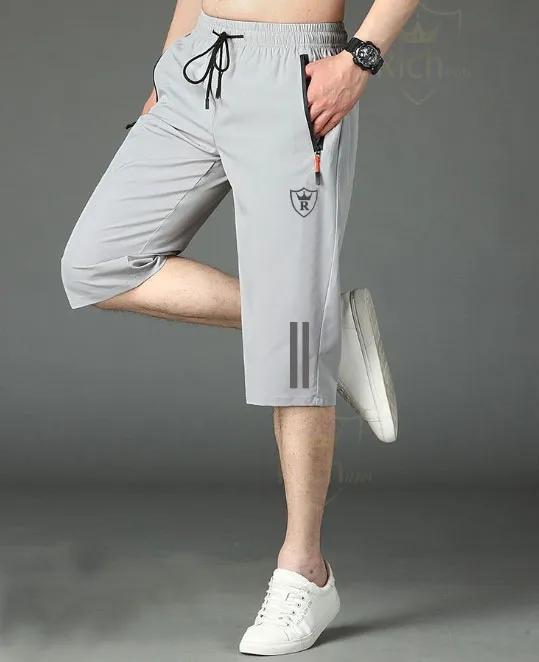 Men's Casual Zipper Pockets Straight Leg Loose Fit Active Shorts