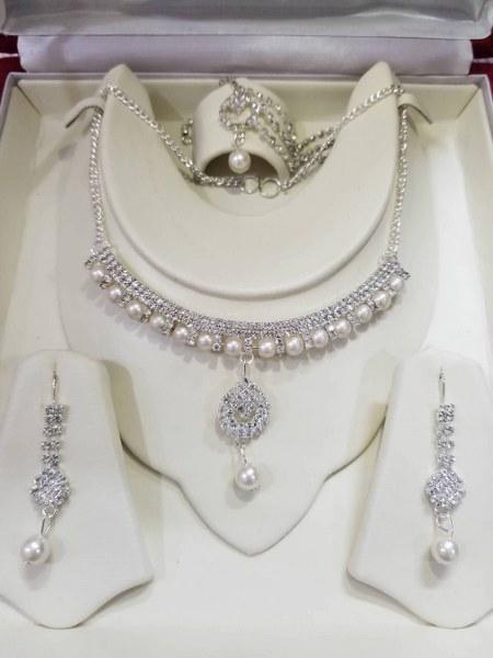 Silver Crystal Rhinestone Girls Jewellery Set Women Trendy Fashion - Image 2