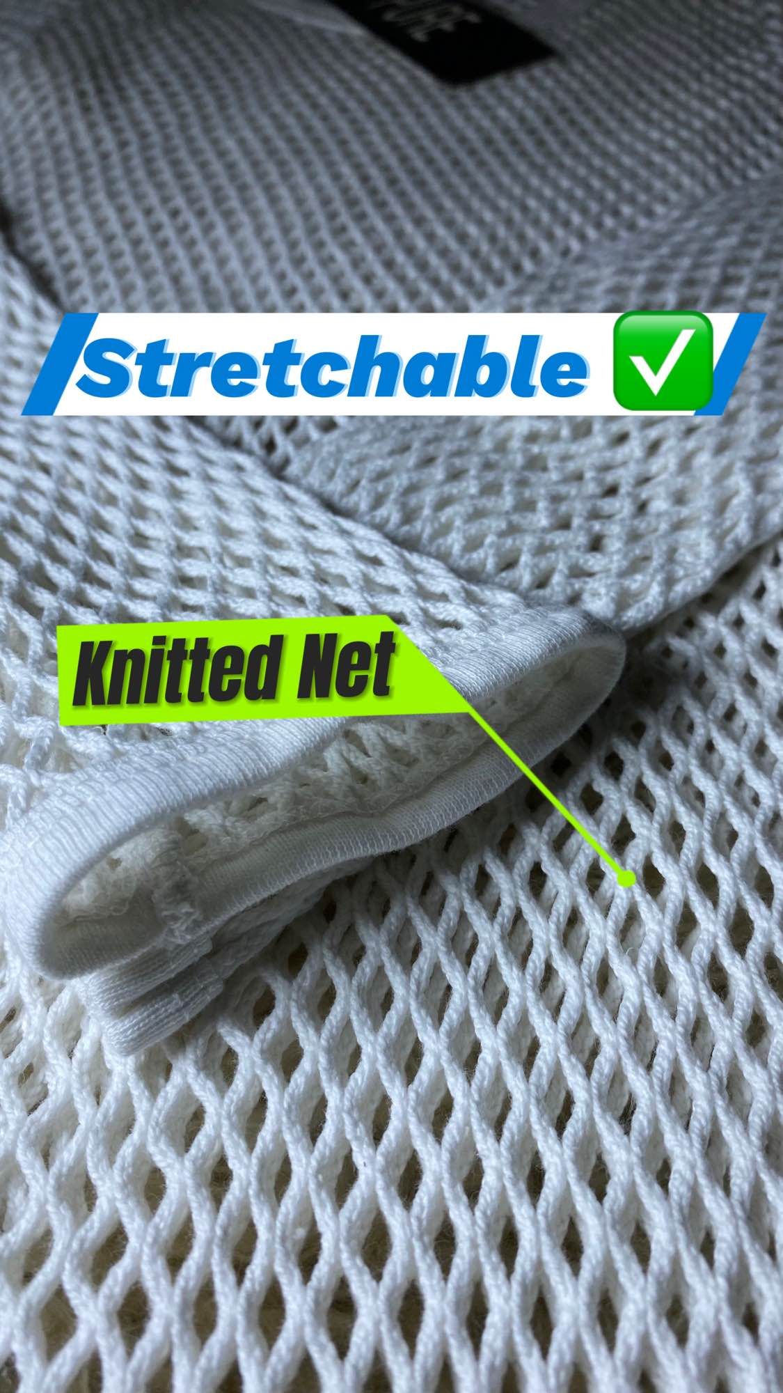 Knitted Fishnet Pure white Colour Long Sleeves Tanktop Shirt | Girls | Women | Shirt image 3