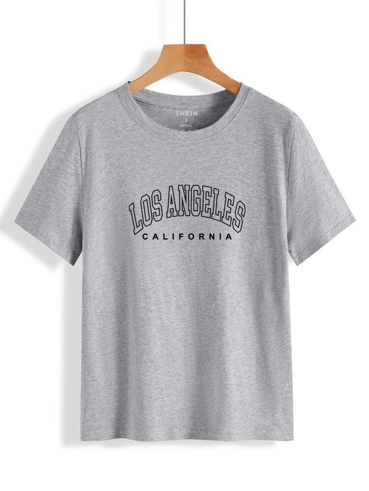 Stylish Cotton T-shirt for Girls and Women - Los Angeles Printed Casual Top - Image 7