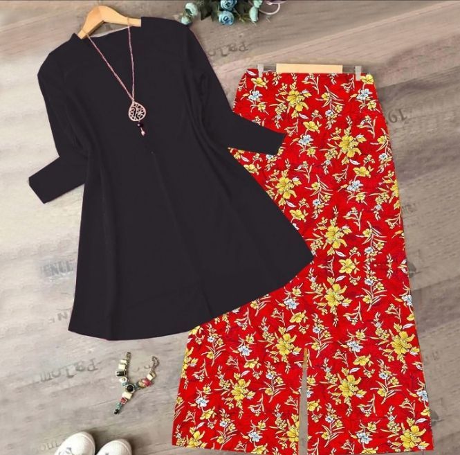 Beautiful Elegant Casual Ware Summer 2 Piece Stitched Suit - Image 2