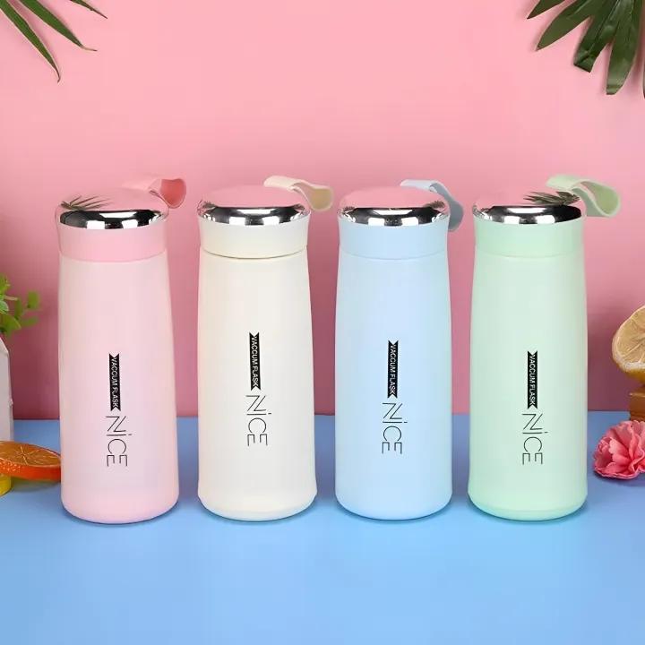 400ml Glass Water Bottle Durable Glass Plastic Hybrid Construction Insulated Water Bottles For Girls And Boys Perfect Use For School, Home, Gym And Travel Coffee Mugs.