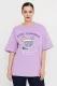 Purple Half Sleeve Cotton T-Shirt for Men & Women with DTF Print – Soft & Comfortable Summer Wear - Image 3