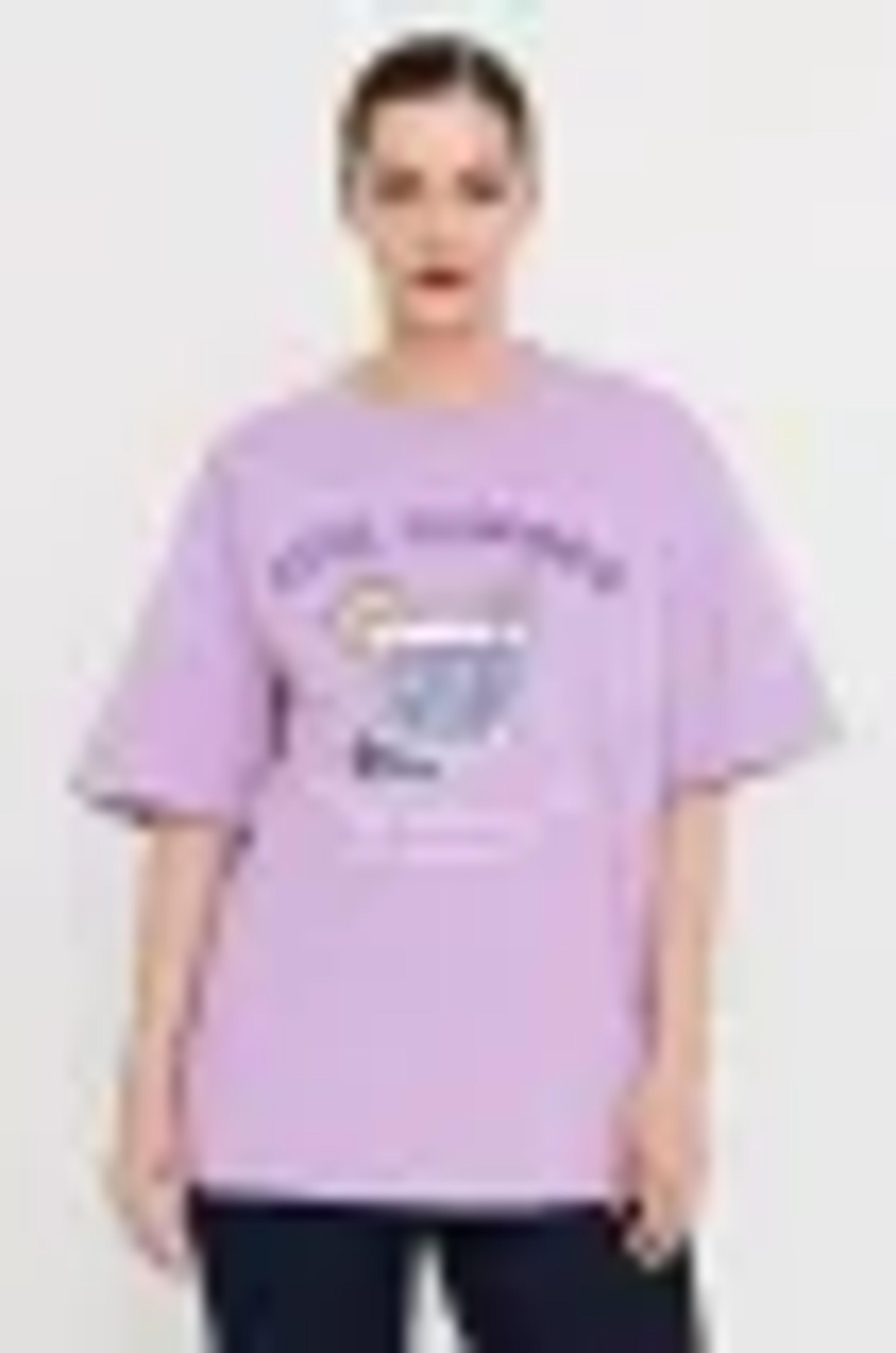 Purple Half Sleeve Cotton T-Shirt for Men & Women with DTF Print – Soft & Comfortable Summer Wear image 3