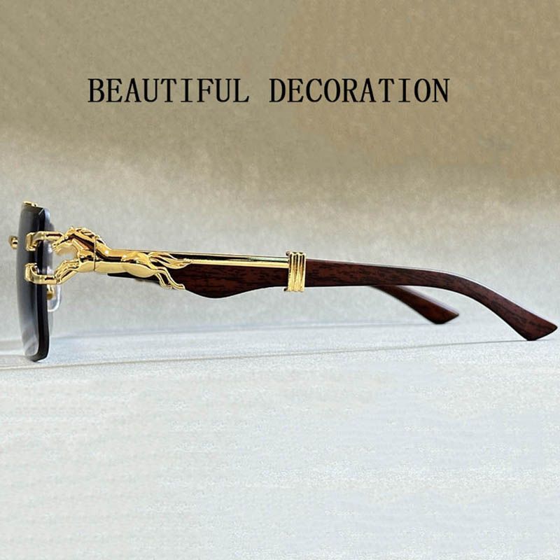 2024 Square Sunglasses For Men New Luxury Vintage Designer Rimless Sunglasses Women Trendy Fashion Glasses Gafas De Sol Hombre - Image 7