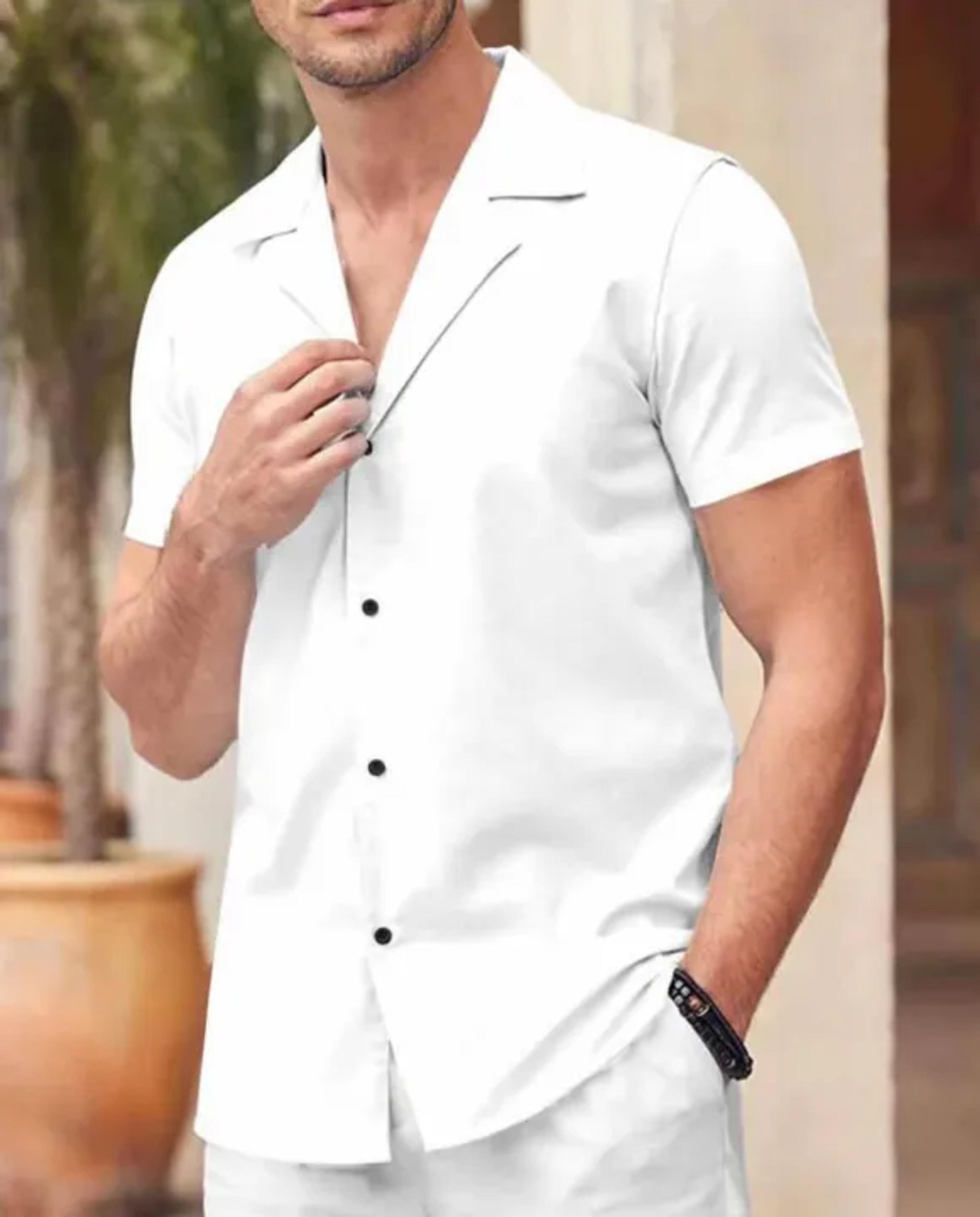 New Design Men's Stylish Half Sleeve Shirt - Soft Fabric, Long-lasting Style Formal look black color shirt image 1