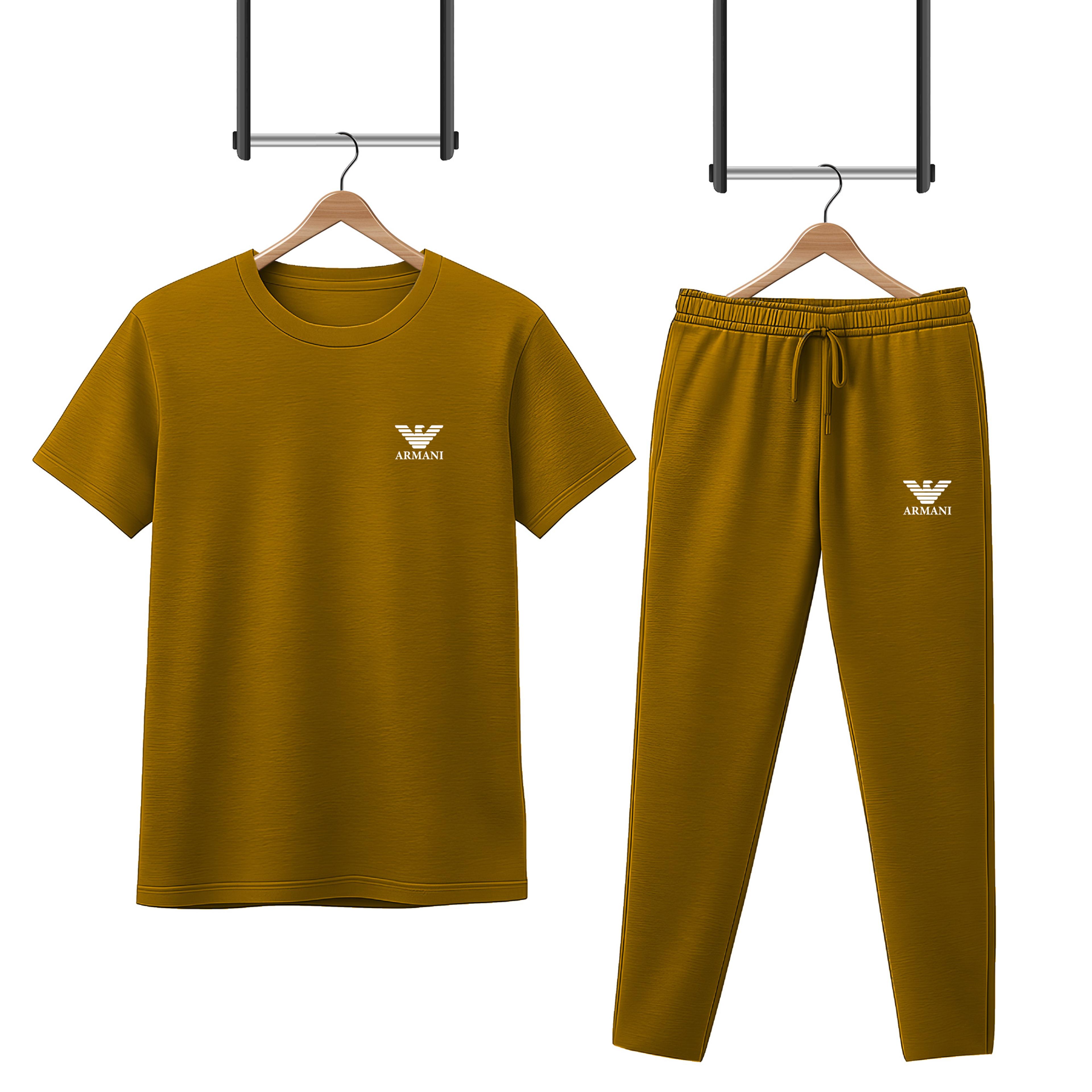 Trendy Fashion Summer Ellegant Tracksuit printed T-shirt and Trouser new Arrivals Gym Sports Outdoor Casual wear tshirt Track Suits for Men at Babars Shop image 1