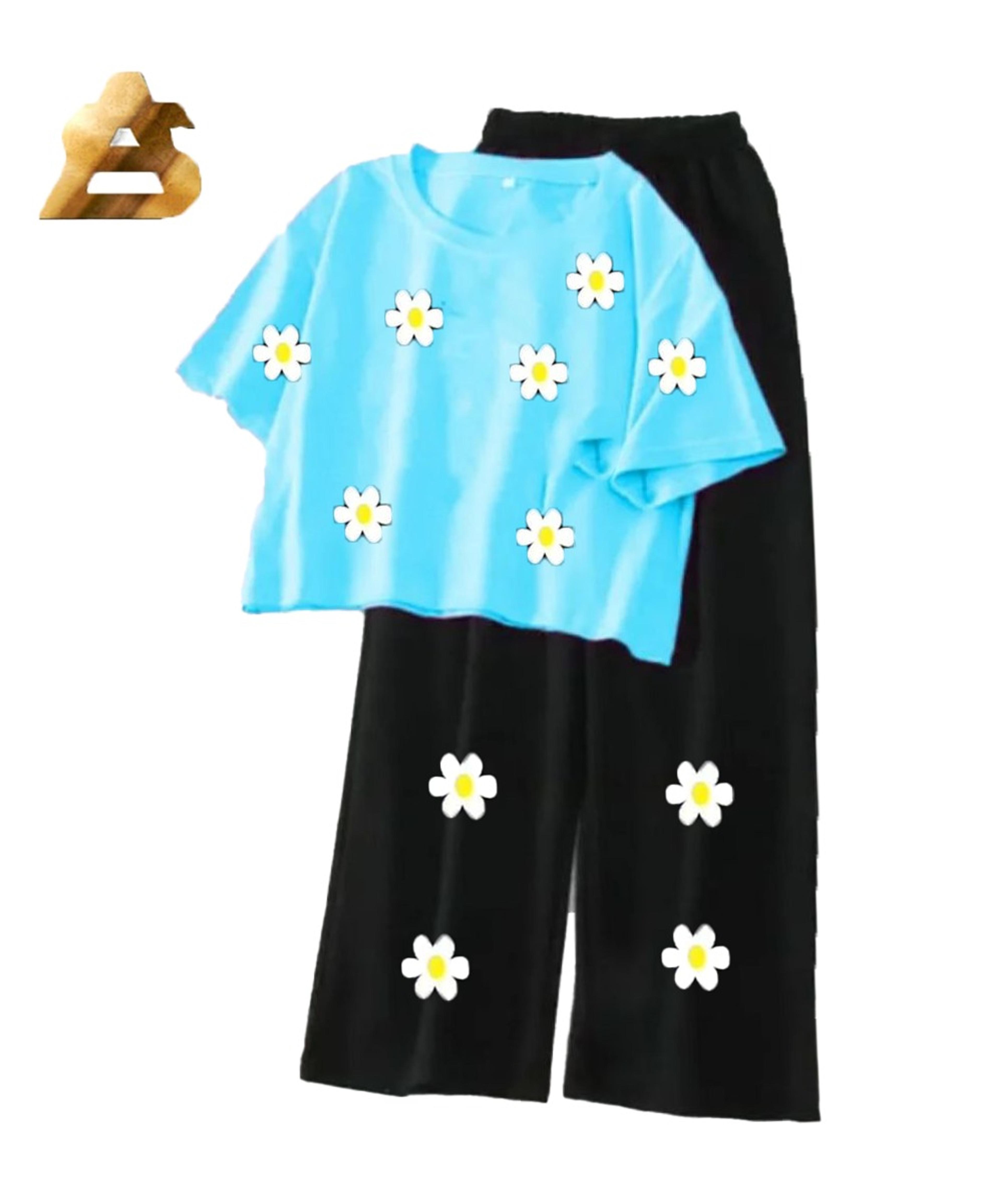 High Quality Casual Suits for Women Printed Crop Tshirt With Plaazo image 4