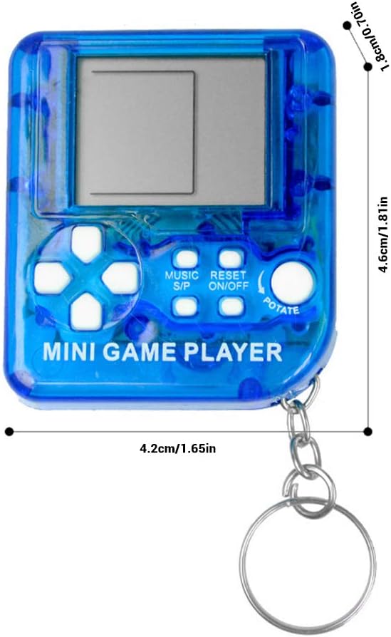 Pocket Mini Retro Electronic Game Console Keychain | 26 Classic Games | Handheld Nostalgic Gift For Children | Random Colour - Image 1