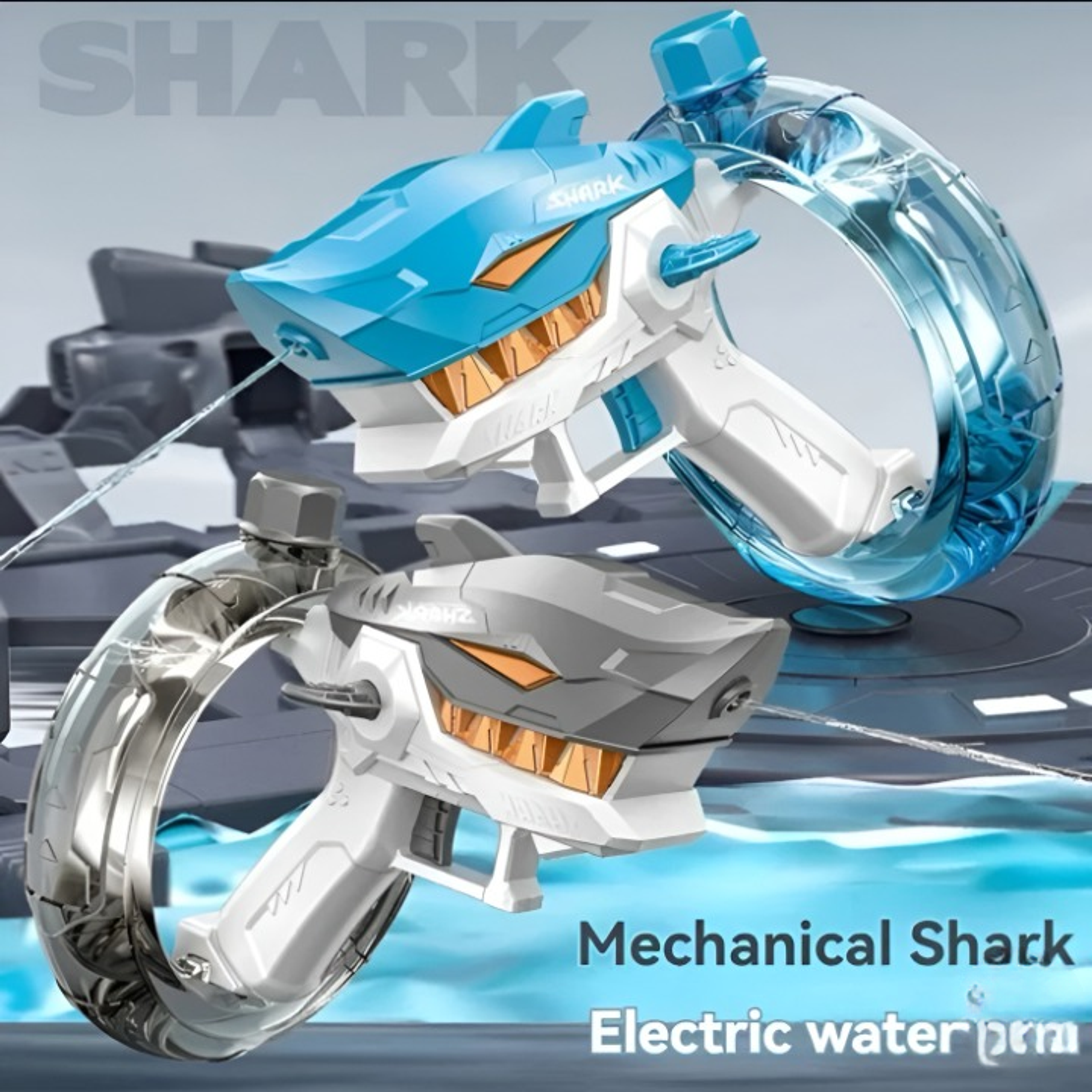 Rechargeable Shark Water Gun – High Pressure Electric Water Blaster Toy For Kids, Long Range Water Shooter, Fun Outdoor Summer Play (Random Color) image 5