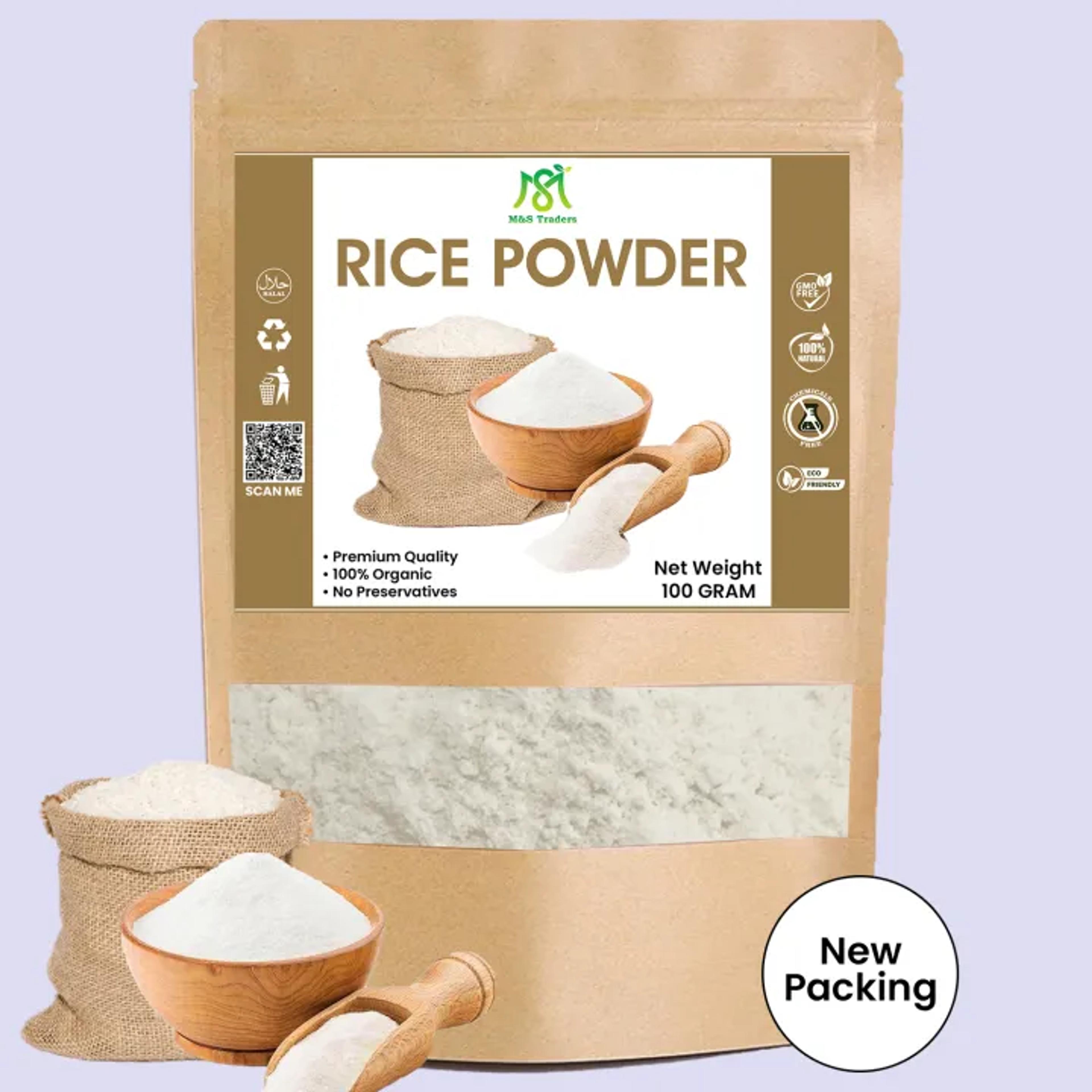 Organic Rice Powder for skin - White Flour 100g M&S Traders image 1