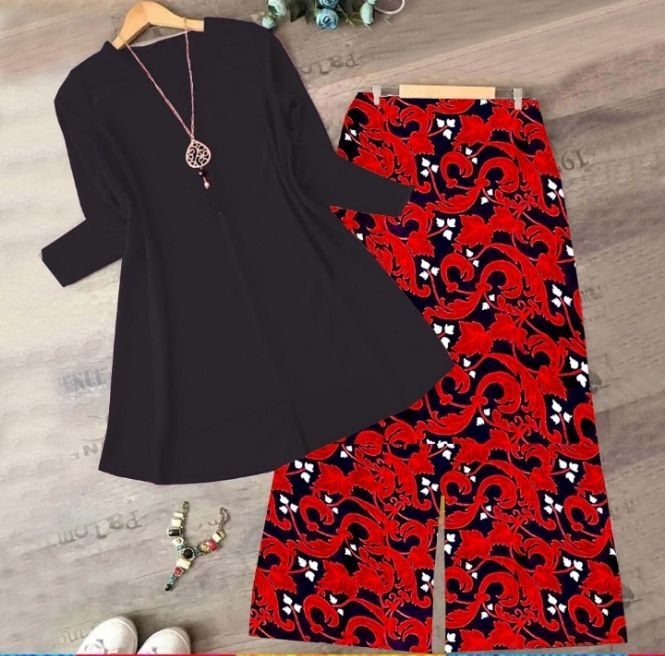 Beautiful Elegant Casual Ware Summer 2 Piece Stitched Suit - Image 1